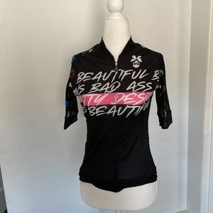 Betty Design Badass Is Beautiful Black Cycling Jersey